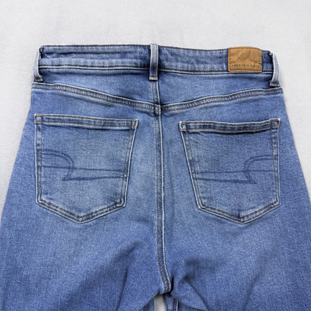 Momcore Minimalist American Eagle Stretch Jean Wmn's 2 Regular Light Wash Skinny - Picture 5 of 7